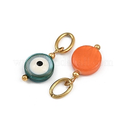 Крашеные натуральные ракушки эмалевые талисманы от сглаза&nbsp;STAS-A120-02G