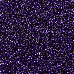 MIYUKIデリカビーズ  シリンダー  日本製シードビーズ  11/0  （db0609)染め銀裏地ダークパープル  1.3x1.6mm  穴：0.8mm  約2000PCS /ボトル  10 G /ボトル&nbsp;SEED-JP0008-DB0609