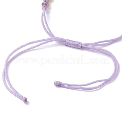 Изготовление браслетов из плетеных бусин с гранеными круглыми бусинами&nbsp;AJEW-JB01544