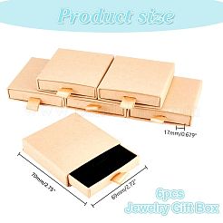 Картонные бумажные коробки для бижутерии с губкой внутри&nbsp;FIND-WH0199-43B