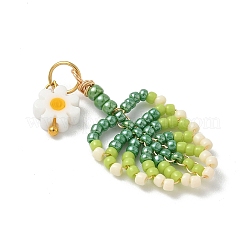 Подвески из стеклянных бусин в виде листьев&nbsp;PALLOY-MZ00924