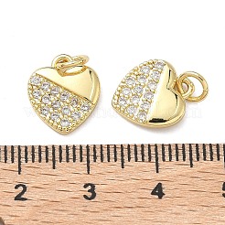 Латунные микропаве прозрачные подвески с фианитом&nbsp;KK-F930-09G