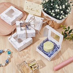 Упаковочные коробки из мраморной бумаги с печатью&nbsp;CON-WH0085-131A