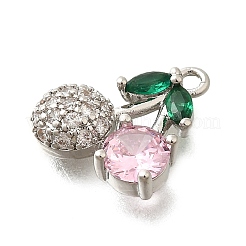 Латунные микро проложить кубического циркония подвески KK-A245-07B-P