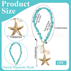 1 Stück natürlicher Magnesitperlen-Hängeschmuck&nbsp;HJEW-BM0001-96