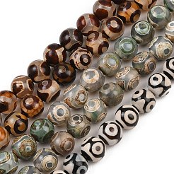 Тибетского стиля бусы дзи&nbsp;G-G039-8mm-M