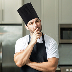 Шляпа повара из поликоттона AJEW-WH20018-78B