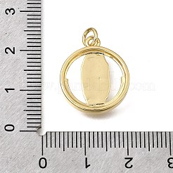 Religiöse Anhänger aus Messing mit klarem Zirkonia&nbsp;KK-G602-11G