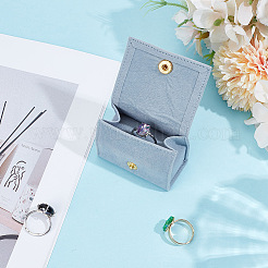 Вельветовые коробки для хранения колец в форме мешочка с кнопкой TP-WH0015-13C