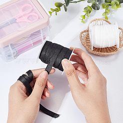 2連売り2色のフラットポリエステル伸縮性ショルダーストラップ  プラスチック製の空のスプール付き  ブラジャーの縫製用  ミックスカラー  10mm  約9ヤード（8.226m）/連  1連 / color&nbsp;EC-NB0001-04