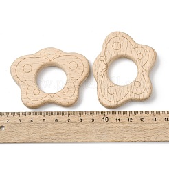 Verbindungsringe aus natürlichem Buchenholz&nbsp;WOOD-I017-08