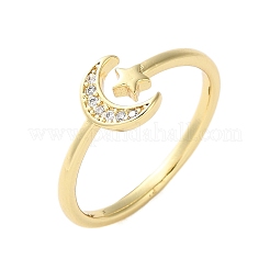 Регулируемые латунные кольца микро манжеты из прозрачного циркония ZIRC-Z002-09G