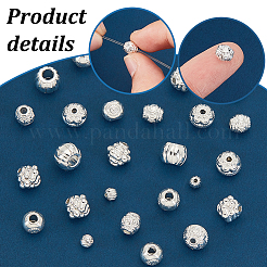 60шт 6 стиля сплава распорные бусины&nbsp;FIND-PH0020-69