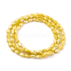 Electroplate opaco colore solido perle di vetro fili&nbsp;X-EGLA-G036-B-FR02
