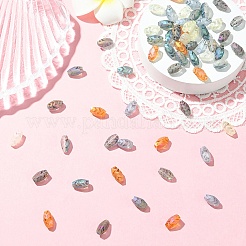 60шт 6 цвета прозрачные гальванические стеклянные бусины&nbsp;EGLA-YW0005-38