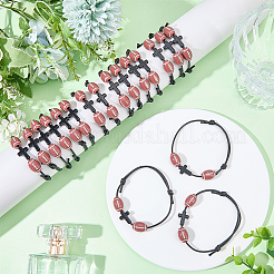 Bracelet tressé en perles acryliques sur le thème du sport (30 pièce)&nbsp;BJEW-BM00012
