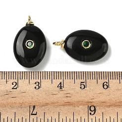 Natürliche schwarze Onyx-Anhänger&nbsp;G-H328-07G-B16