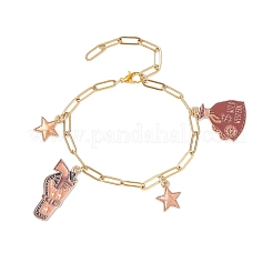 2 шт. 2 браслета с подвесками из сплава и эмали в стиле ковбоя в западном стиле BJEW-JB12521