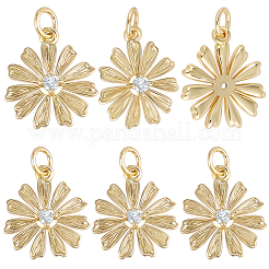 10 pendentif en laiton plaqué et zircone cubique&nbsp;KK-BBC0025-07