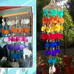 Комплекты подвесок из ракушек и ракушек capiz&nbsp;DIY-SP0005-49