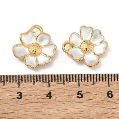 スプレー塗装された304ステンレススチールペンダント  花のチャーム  PVD真空メッキ  長持ちメッキ  18KGP本金メッキ  16x15x3mm  穴：1.6mm&nbsp;STAS-C174-01A-G