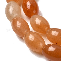 Овальные окрашенные природные красные бусы ожерелья авантюрин G-P106-03A