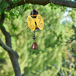 Carillons éoliens d'abeilles&nbsp;HJEW-WH0051-20