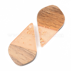 Подвески из прозрачной смолы и ореха&nbsp;RESI-S389-035A-B04