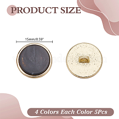 20 шт. 4-х цветные кнопки из цинкового сплава с 1 отверстиями BUTT-AR0001-28