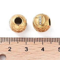 Placcatura ionica (ip) 304 perline europee in strass in acciaio inossidabile&nbsp;STAS-A092-10D-G