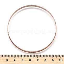 Простые браслеты из нержавеющей стали 304 для женщин&nbsp;LS-BJEW-V004-02A-RG