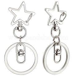 18 шт. поворотные застежки для брелка из сплава&nbsp;KEYC-SP0001-48A-P