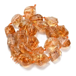 Природный цитрин бисер нитей G-L634-C02-01