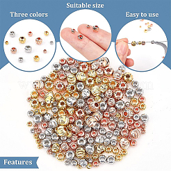 192шт 12 стильные латунные бусины KK-BC0009-10