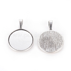 Colgante de estilo tibetano cabochon ajustes&nbsp;TIBEP-20474-AS-FF