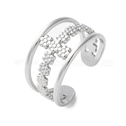 Открытые манжетные кольца из нержавеющей стали 304 RJEW-S623-02P