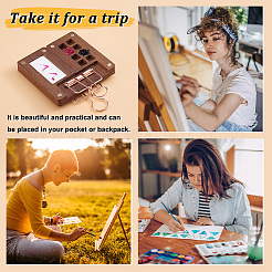 Деревянная палитра для акварельных красок AJEW-WH0258-828