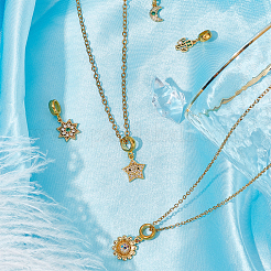 6 шт. 6 стильные латунные фианиты европейские подвески с подвесками KK-BBC0001-92