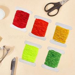 5 Stück 5 Farben Chenille-Lametta zum Fliegenfischen Binden&nbsp;OCOR-GF0006-51B