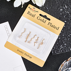 10шт 5 стиля латунные микропаве прозрачные кубические подвески из циркония&nbsp;KK-BBC0022-13