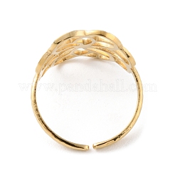 Кольца-манжеты из нержавеющей стали 304 с полым цветком RJEW-D002-07G