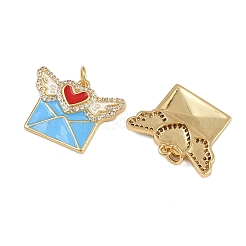 Латунные микро проложить кубического циркония подвески KK-L241-04G