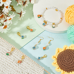 Подвесные маркеры петель из сплава эмали HJEW-AB00601