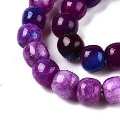 Chapelets de perles en jade blanc naturel teinté&nbsp;G-T138-D26