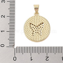 Латунные микропаве прозрачные подвески с фианитом&nbsp;KK-I712-45G