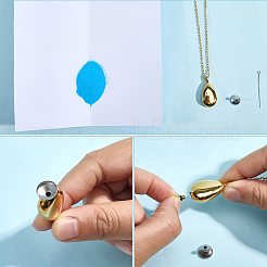 Ожерелья с подвеской в виде урны для праха из нержавеющей стали в форме слезы 201 DIY-CN0003-40G