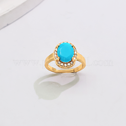 Anelli aperti con polsino in ottone micro pavé di zirconi cubici per donna&nbsp;YE6141-2