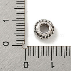 Латунь микропаве черный кубический цирконий KK-G493-49P-01