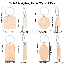 20шт брелок из бука в 4 стилях KEYC-CA0001-16