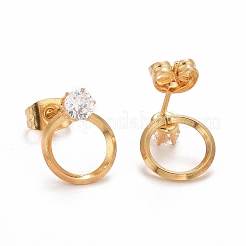 Aretes de acero&nbsp;X-EJEW-C019-17G